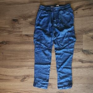 Casual Blue Cargo Pants for Women